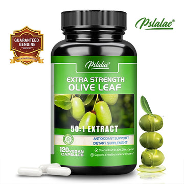 Olive Leaf Capsules - 40% Oleuropein - Promotes Cardiovascular Health, Immune Support, Antioxidant