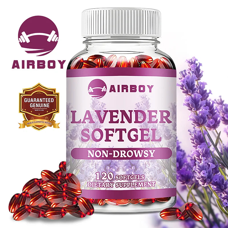 Lavender Capsules - Calms, Relieves Tension and Stress, Soothes Mood, Promotes Healthy Sleep